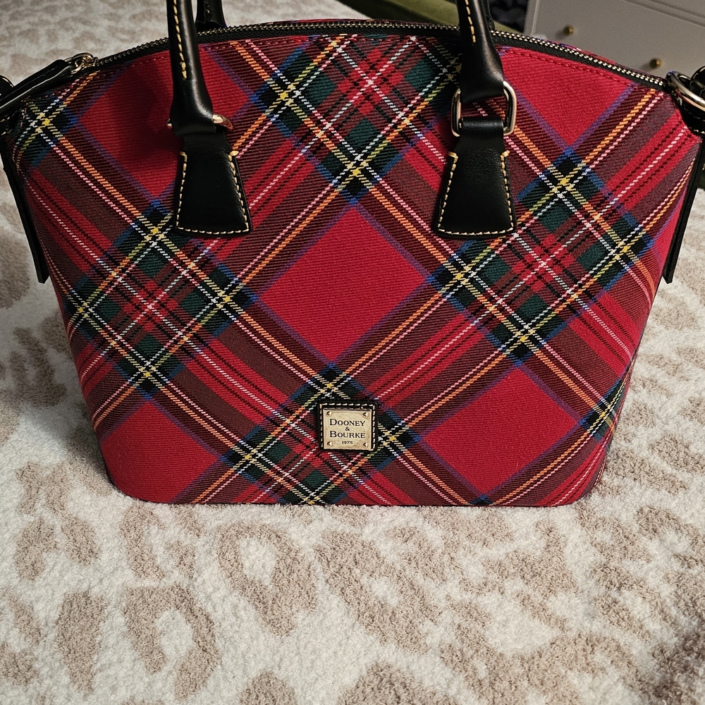 Dooney & Bourke Domed Red Plaid Handbag